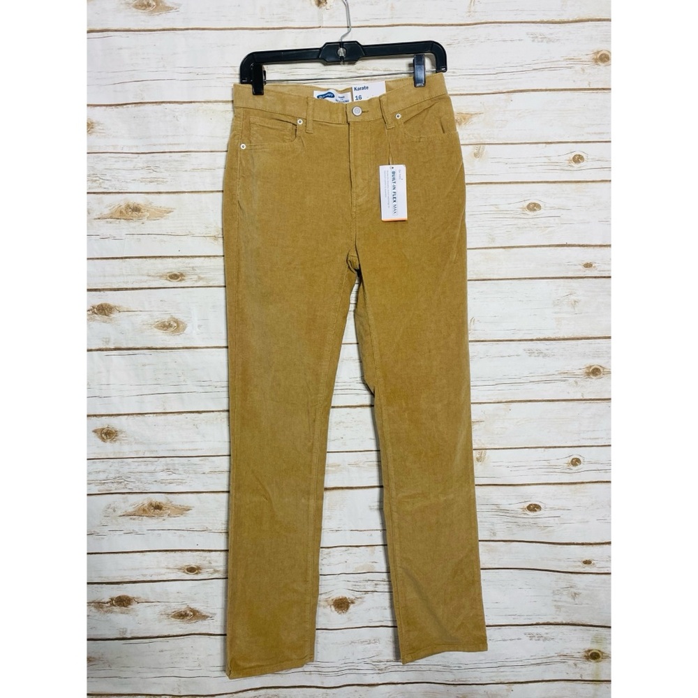 Old Navy Boys Karate Size 16 Tan Straight Leg Adjustable Waist Corduroy jeans